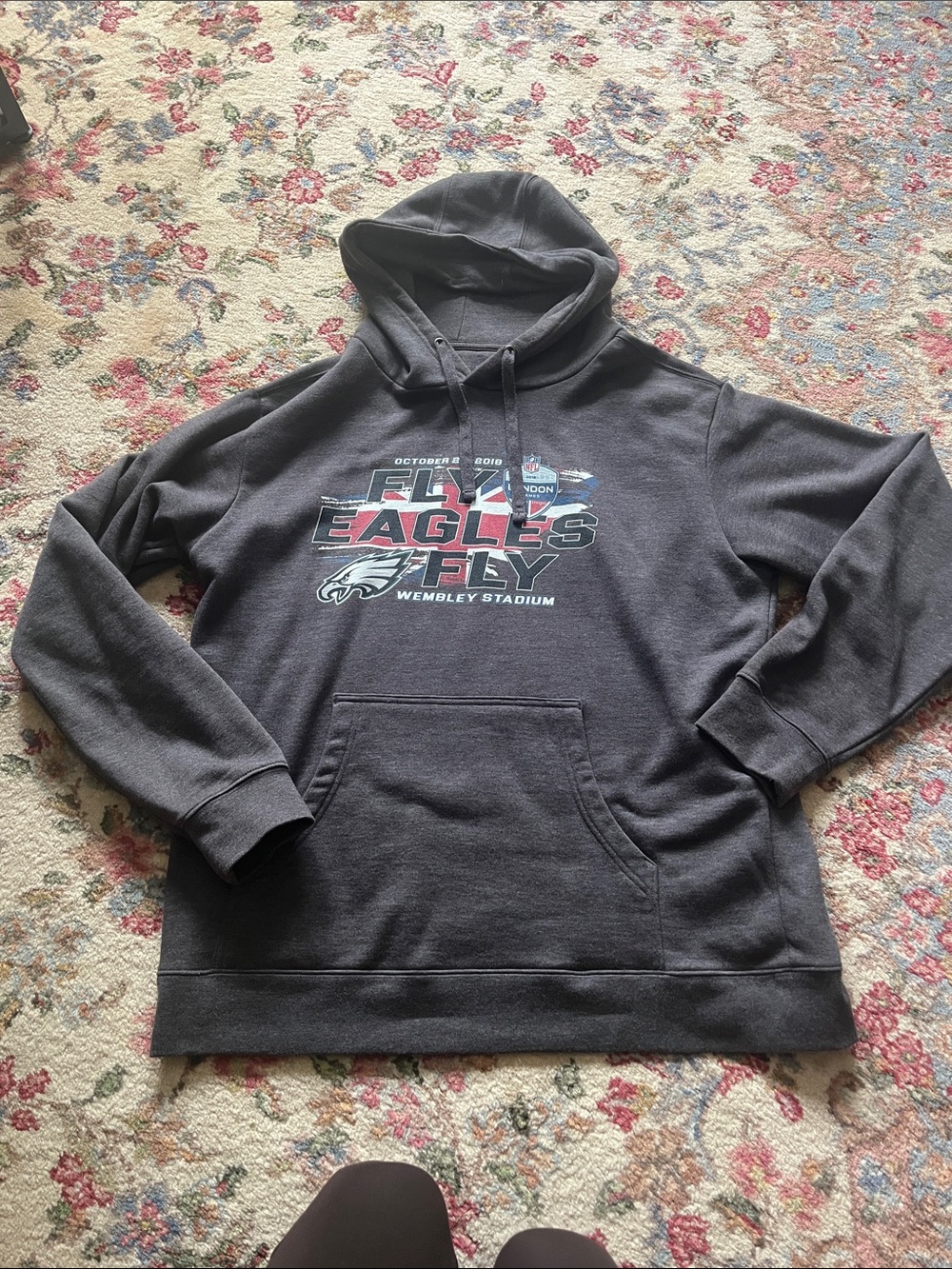 2018 RARE Philadelphia Eagles Wembley stadium London  Hoodie